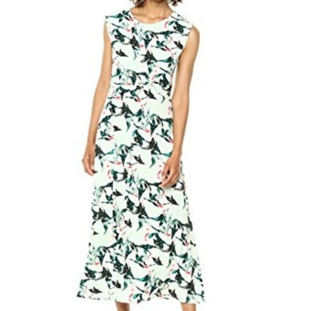 ** Chaus Maxi knot Dress Fanciful Tropical Marine